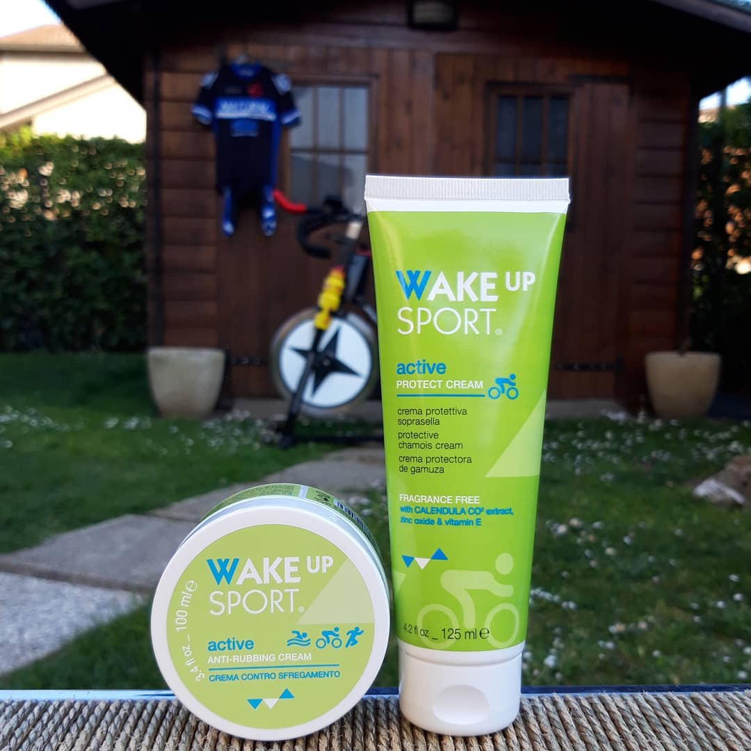 ciclismo crema sfregamento wake up sport