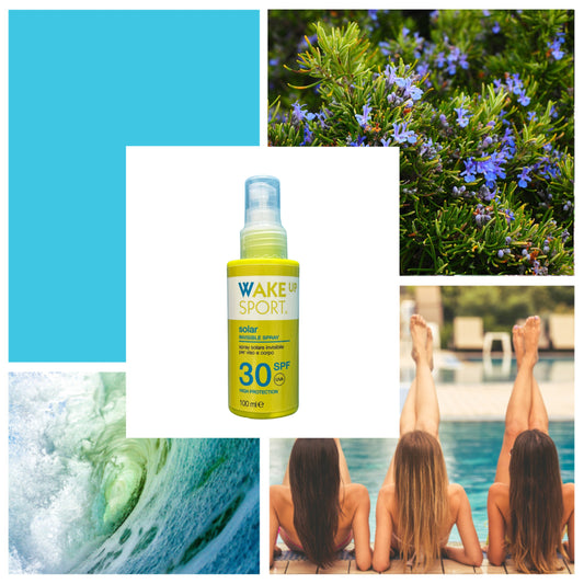 spray solare invisibile per viso e corpo SPF30